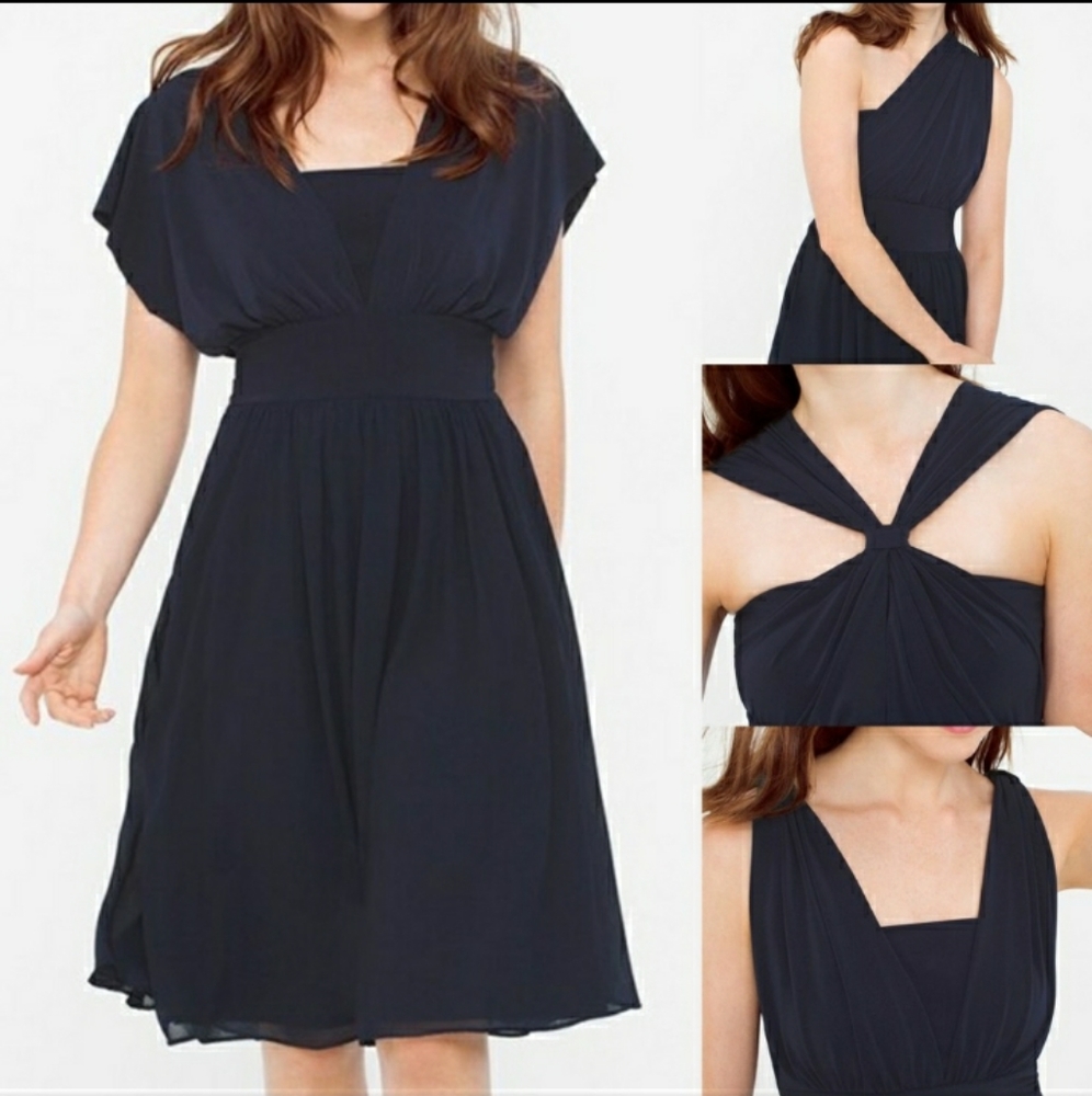 White House Black Market Navy Dress NOT NWT - Picture 3 of 9